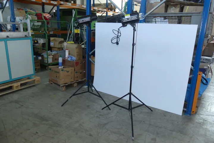 Godox Studioblitzset mit Stativen und Hintergrund Modell: QT400 II, QT600 II